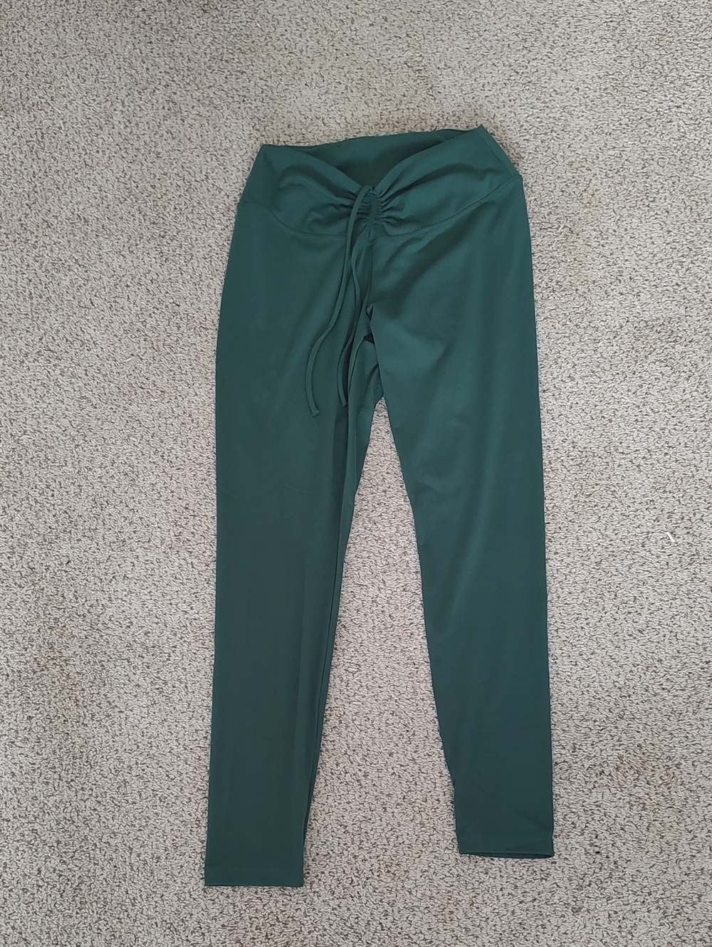 PINK Victoria's Secret Dark Green Drawstring Waist Leggings